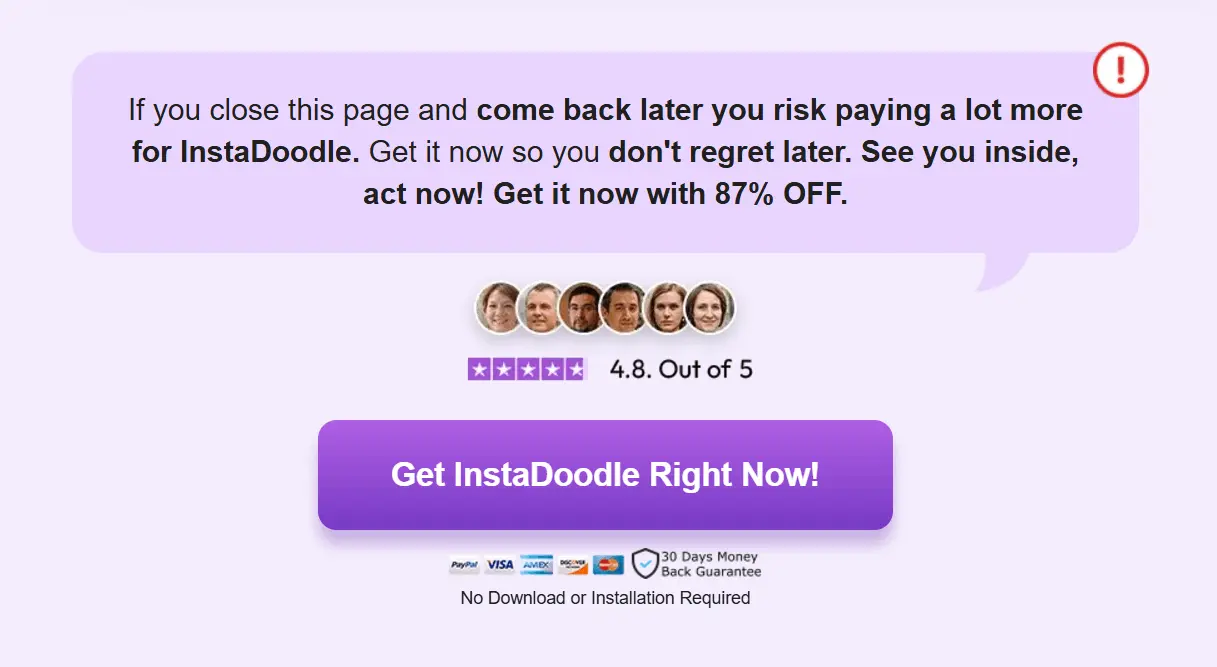 Get InstaDoodle Button